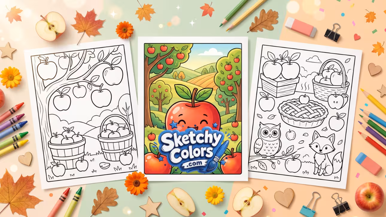 apple coloring pages