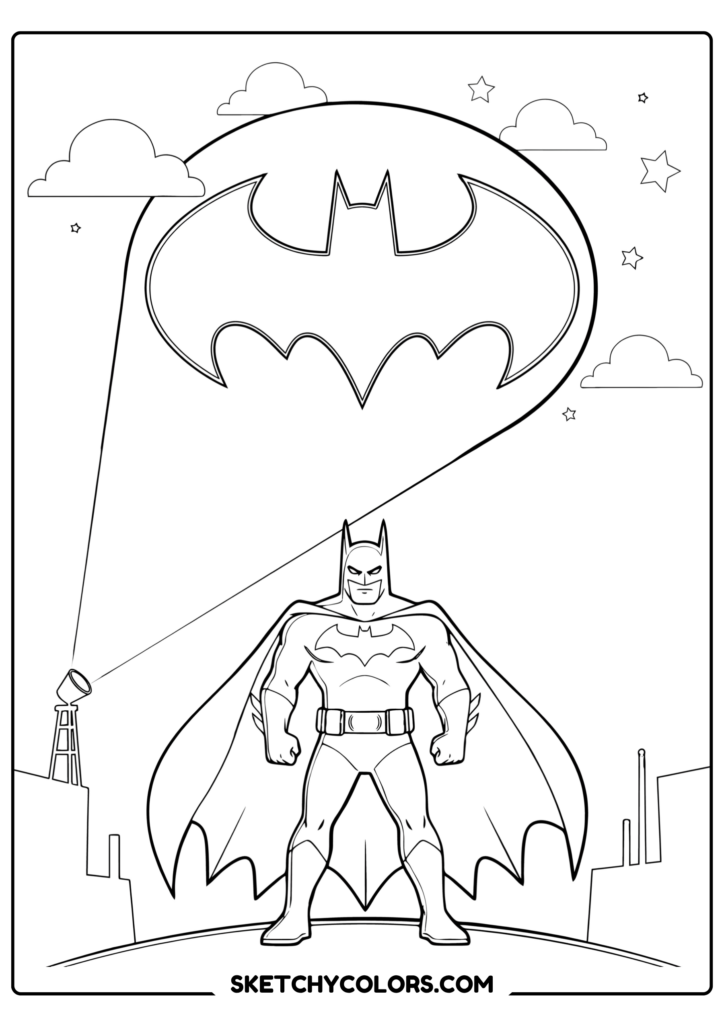 batman and the bat-signal printable for kids pdf