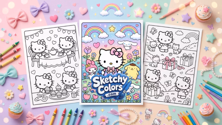 Hello Kitty Coloring Pages