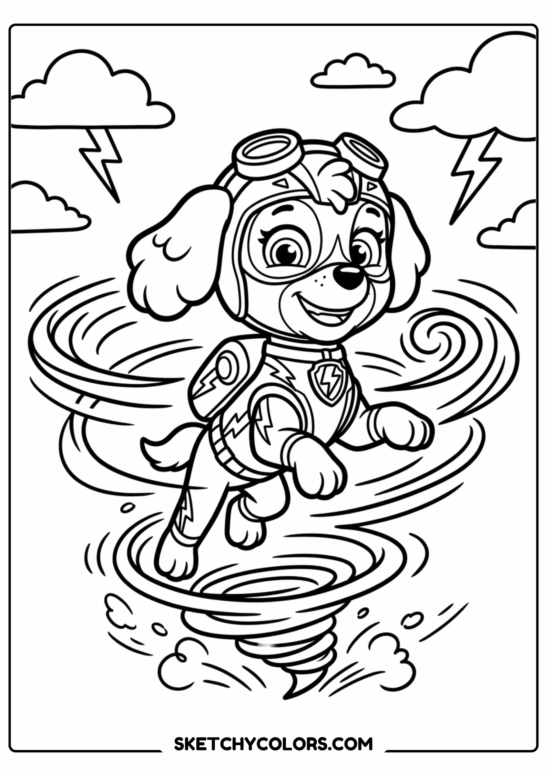 paw patrol team coloring page free printable for kids