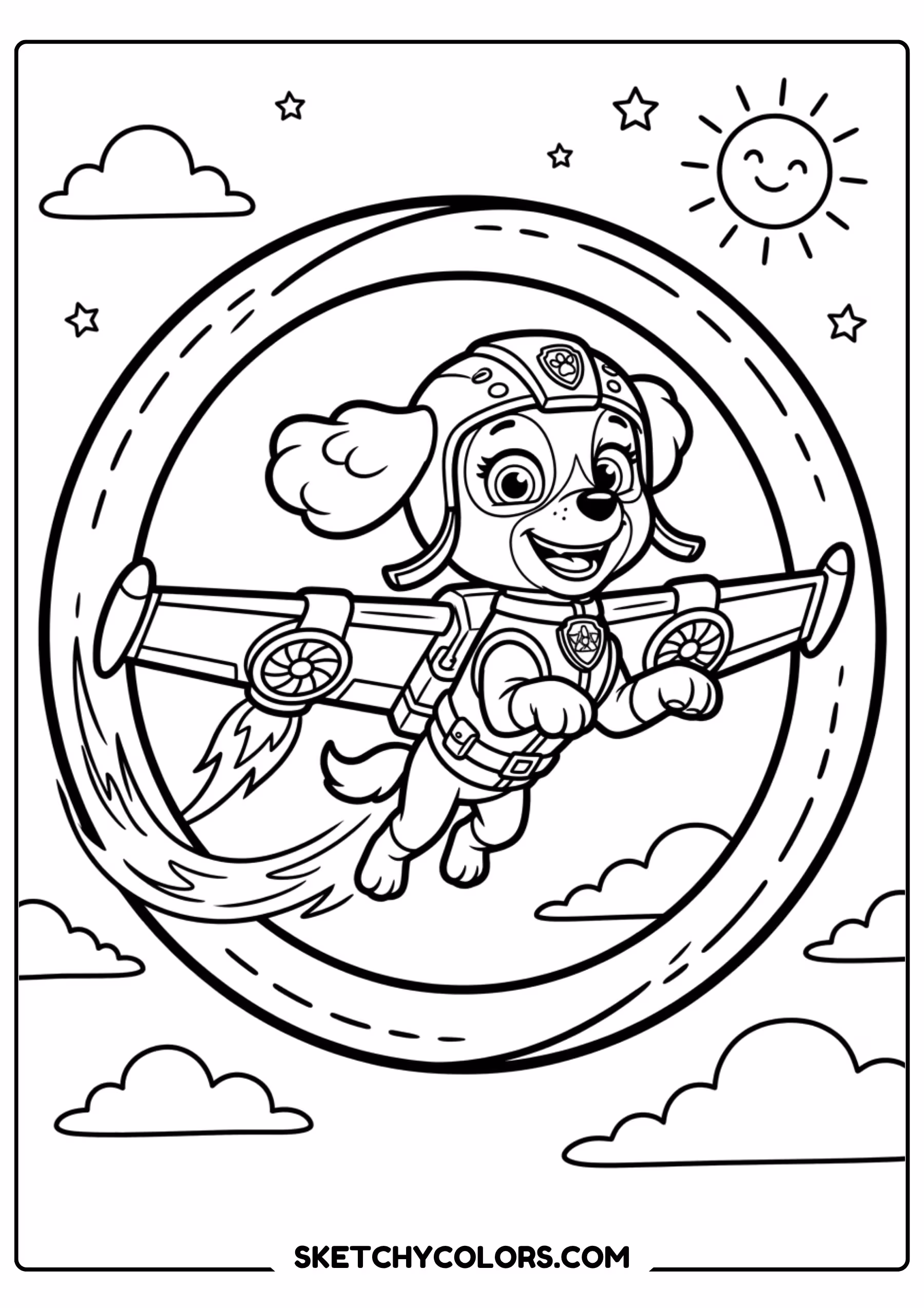 skye wings coloring page free printable for kids