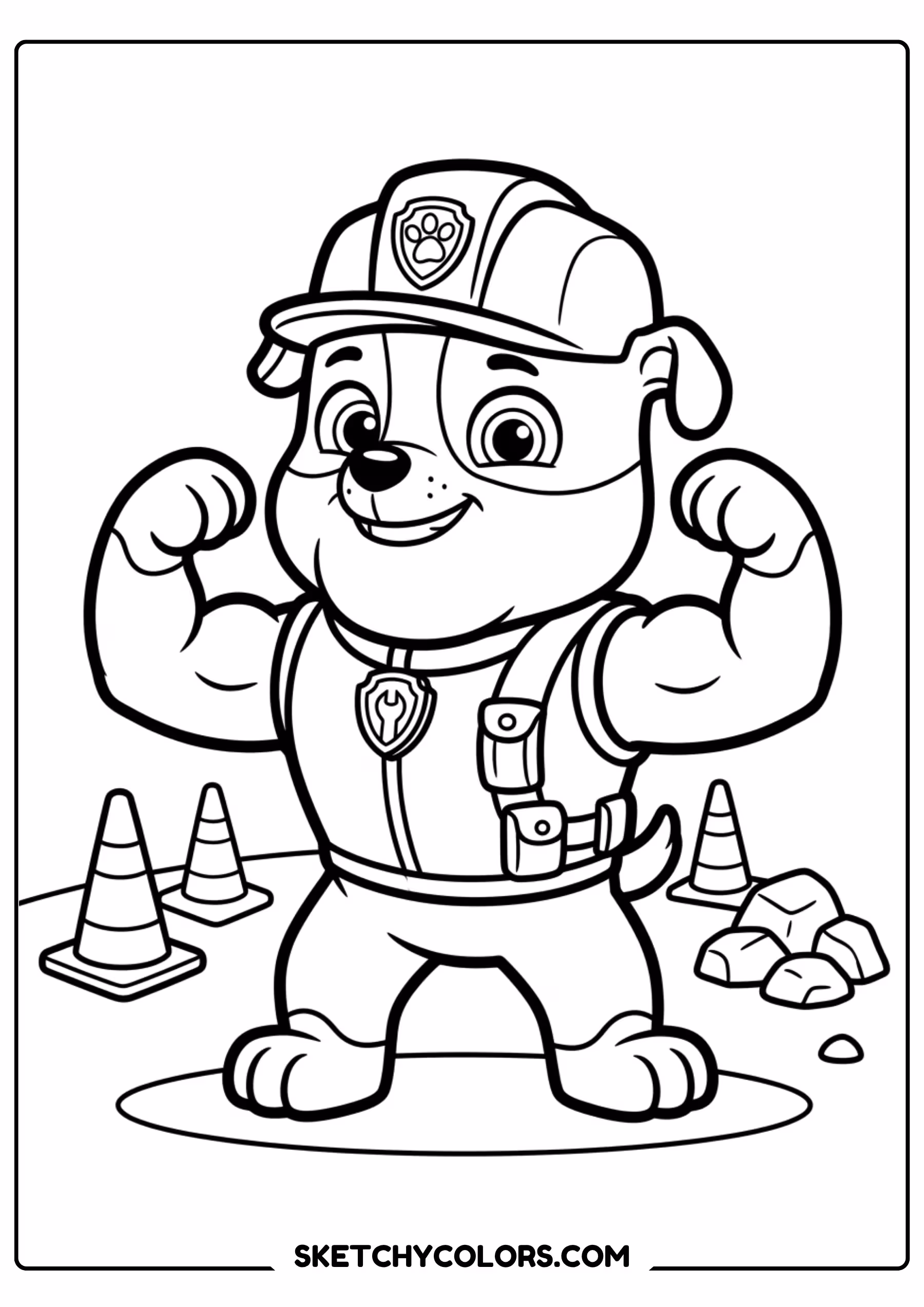 rocky green truck coloring page free printable for kids