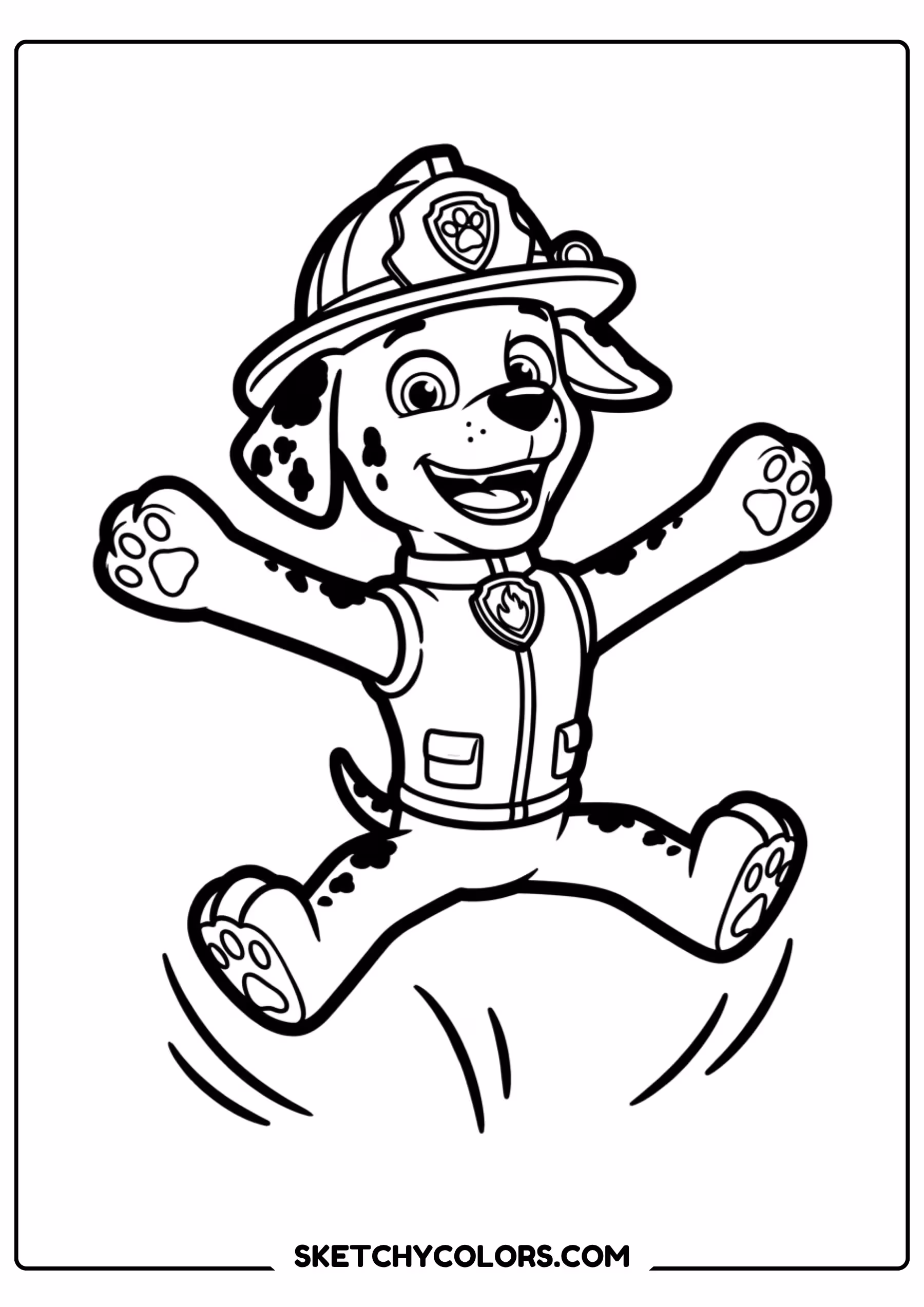 rubble trophy coloring page free printable for kids