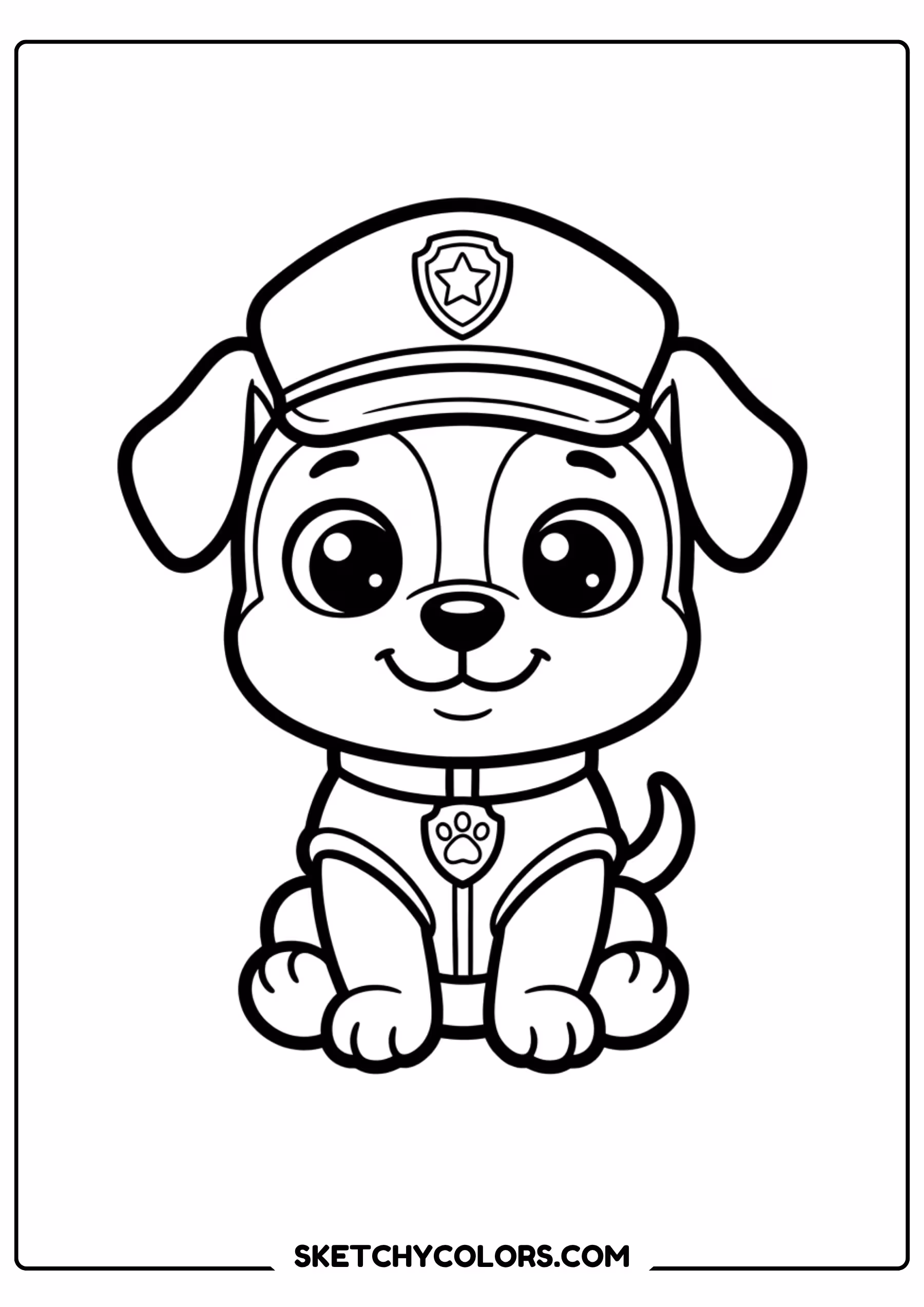 skye parachute coloring page free printable for kids