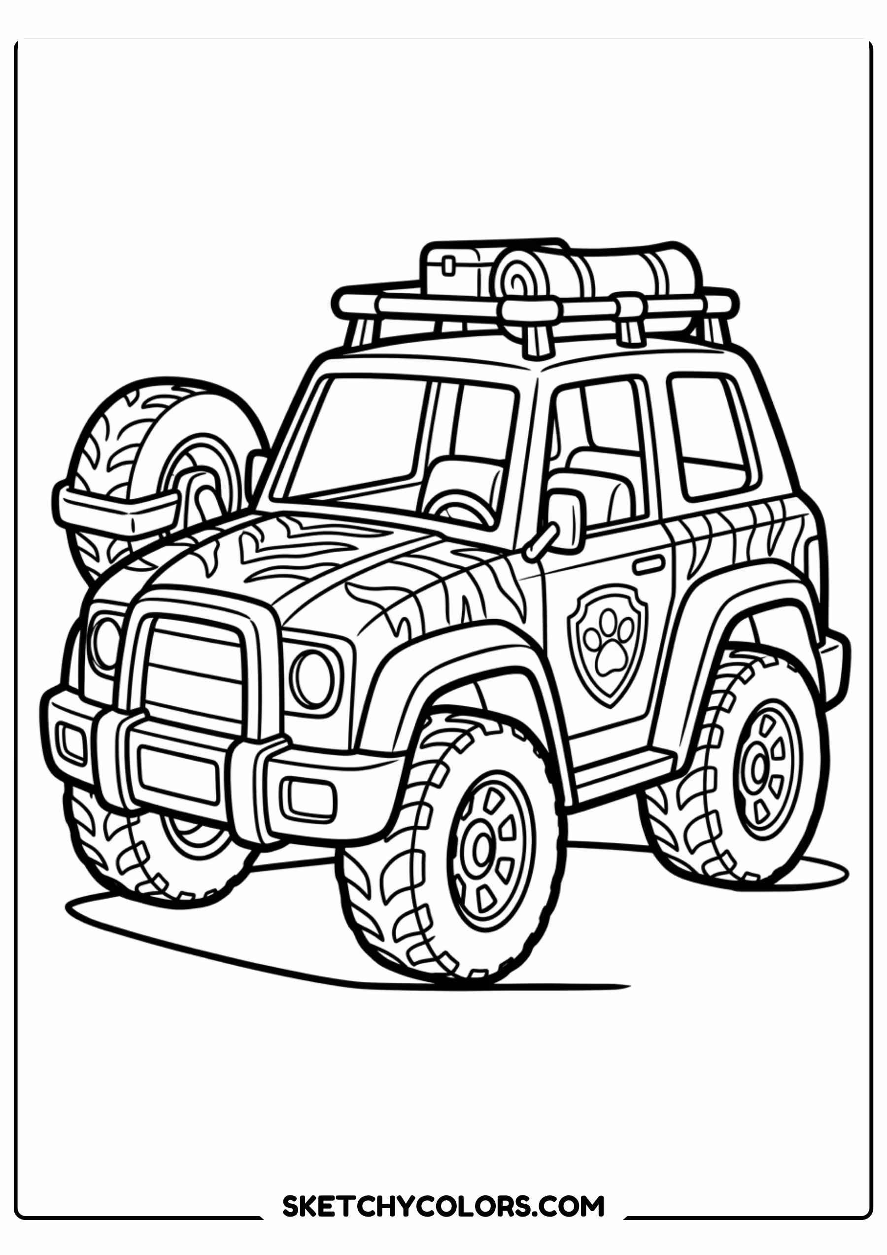 tracker jungle pup coloring page free printable for kids