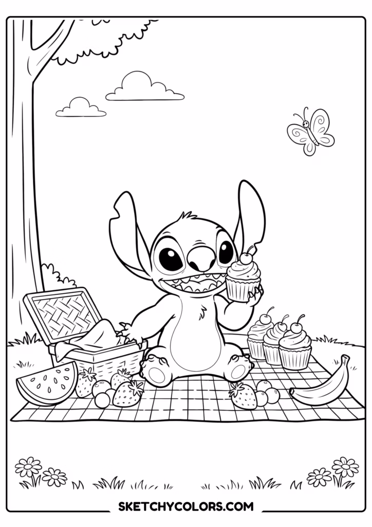 stitch picnic day fun free printable pdf