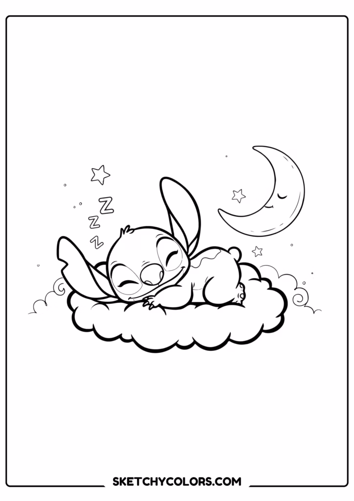 stitch cloud dream time printable for kids pdf