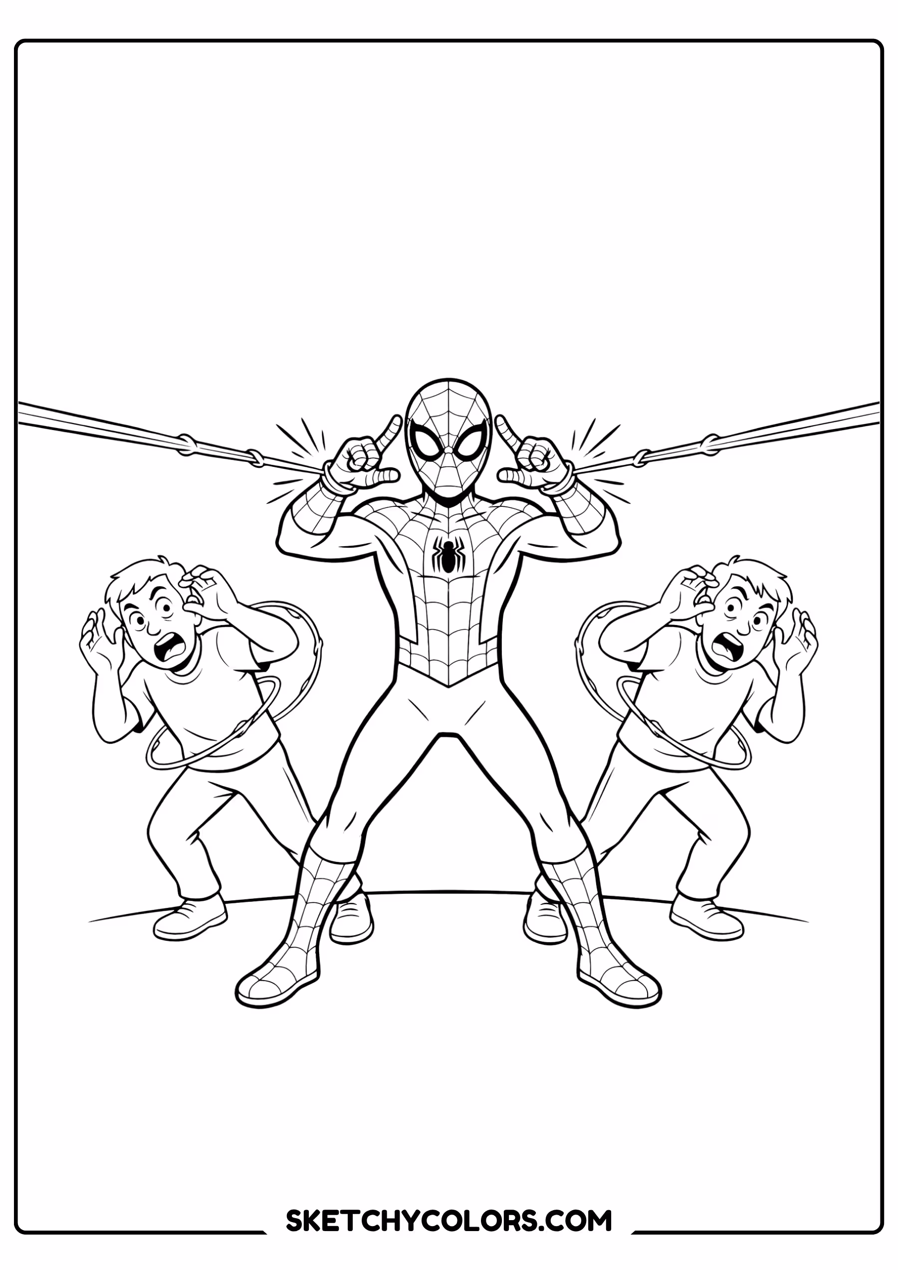 spiderman coloring pages - spider sense overload free printable PDF for kids