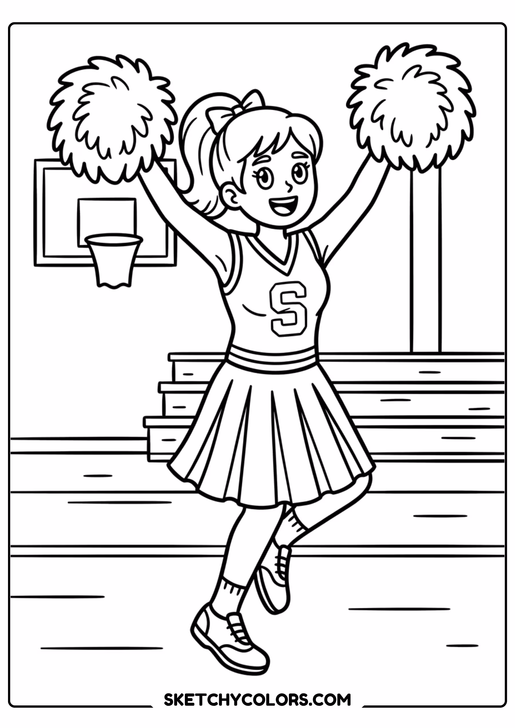 taylor swift coloring pages - cheer captain spirit free printable PDF for kids