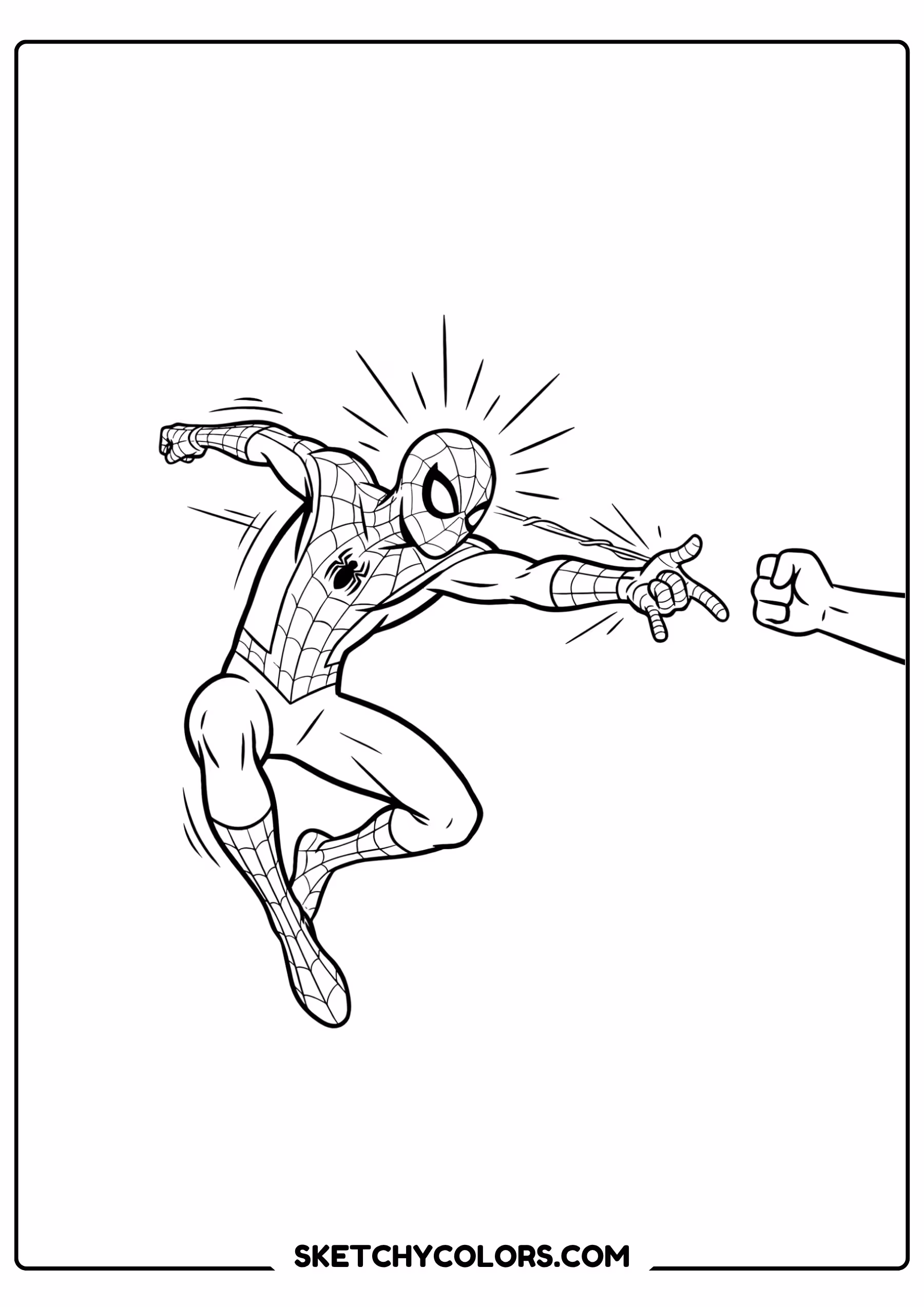 spiderman coloring pages - dodge and counter free printable PDF for kids