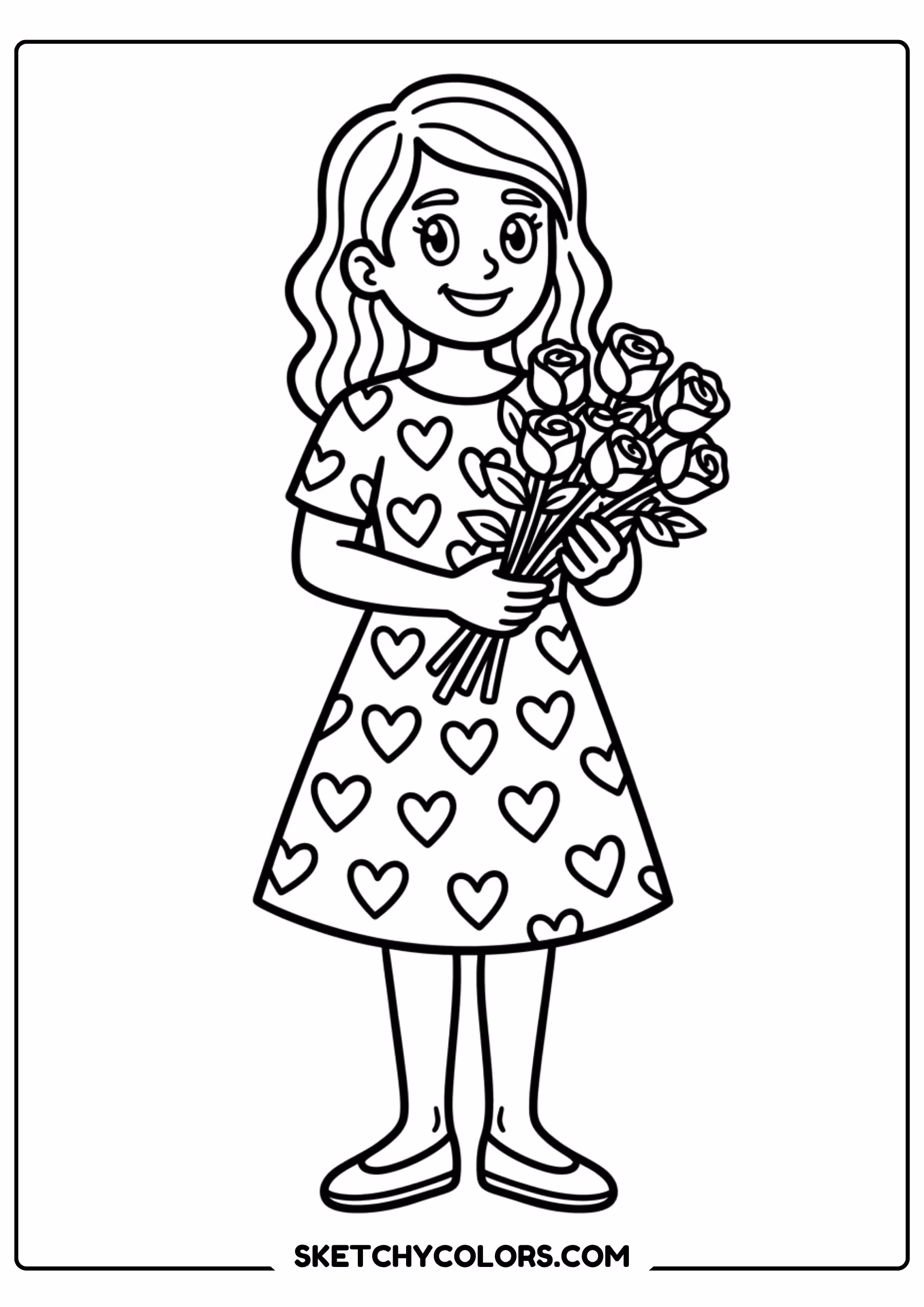 taylor swift coloring pages - bouquet of roses free printable PDF for kids