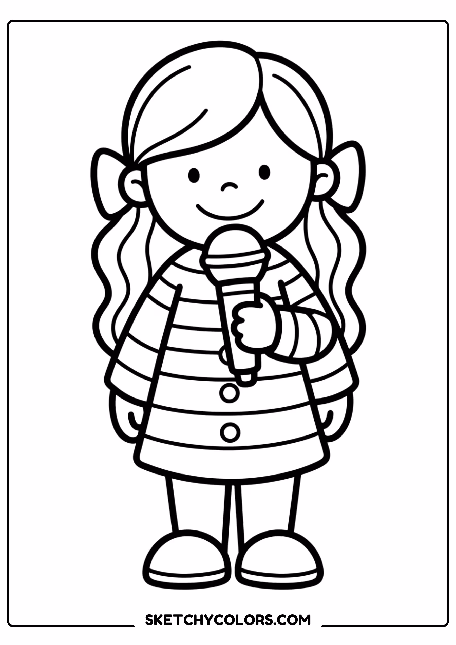 taylor swift coloring pages - little star singer free printable PDF for kids